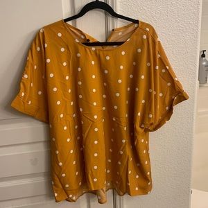 Orange Polkadot Blouse